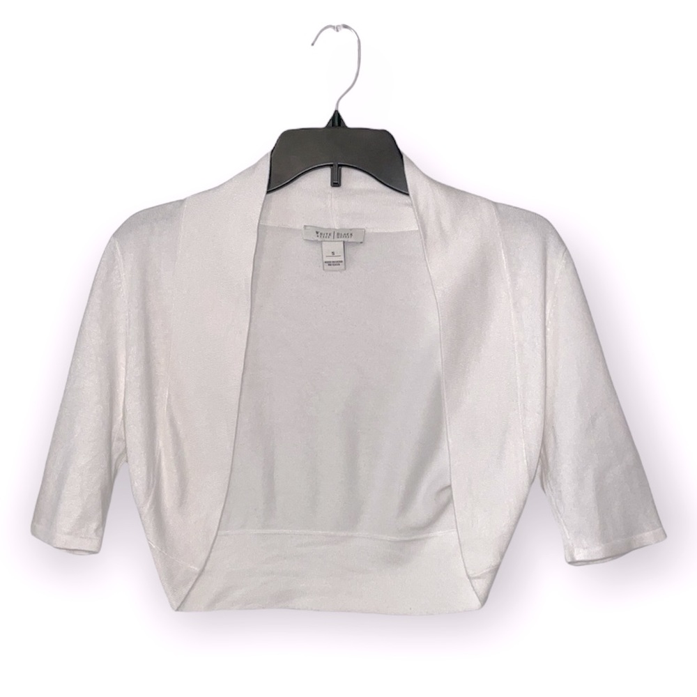 White House Black Market White Shrug Size Small